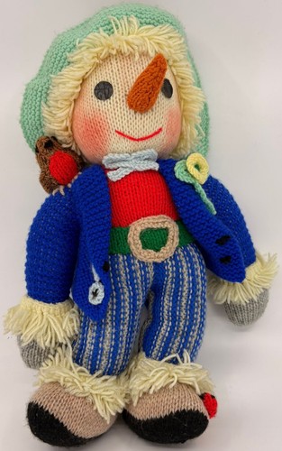 Hand knitted scarecrow - scarecrow,