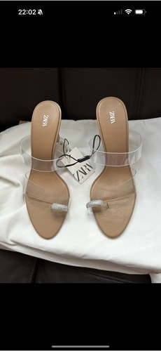 Zara heeled vinyl - sandals, with