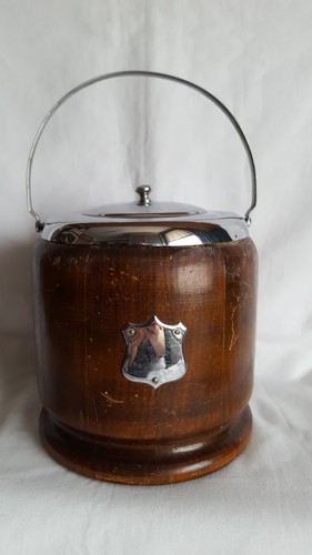 Vintage wooden ice bucket - wooden,