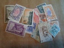 Collection lot 14 different stamps of French Reunion