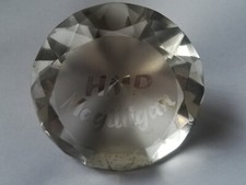 Large Belfast Crystal HMP Magilligan Paperweight.