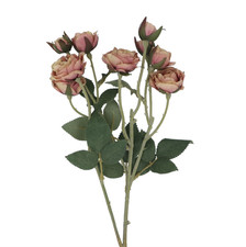 Artificial Pink Rosebud Spray