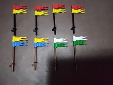 LEGO Vintage Knights Castle Lances & Flags Brown Black Red Yellow Blue 6081 6080