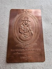 Vintage Defage Embossed Copper Postcard Napoleon Bonaparte Centenary, Paris #13