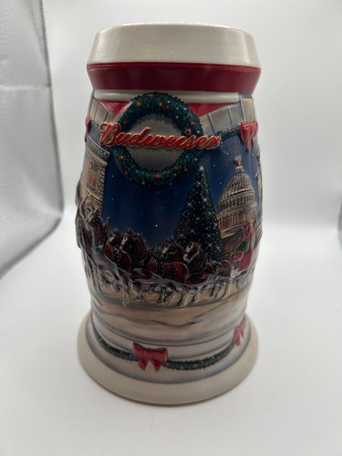 2001 budweiser holiday stein - budweiser,