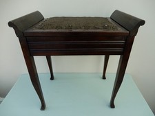Victorian Oak Piano Stool with