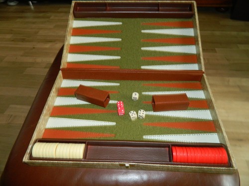 Vintage backgammon board game - vintage,