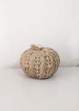 Next Woven Natural Pumpkin Ornament/home Office Kitchen Nursery Fruit Sculpture
