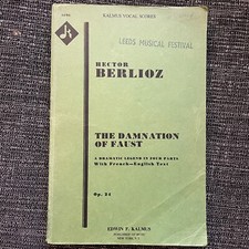 Kalmus Vocal Scores Berlioz