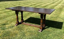 Antique solid oak refectory - antique,
