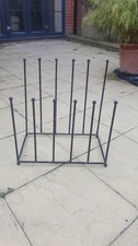 Wrought Iron Welly Boot Rack Stand 6 Pairs Shoe Holder Wellies