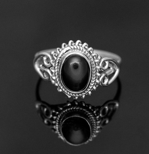 Oval black onyx 925 sterling - oval,