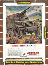 Metal Sign - 1943 Autocar M3