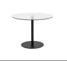 Round Glass Dining Table 100cm