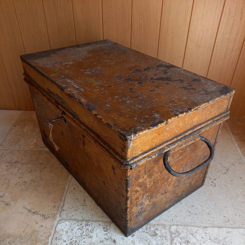 Antique metal deed - metal, box