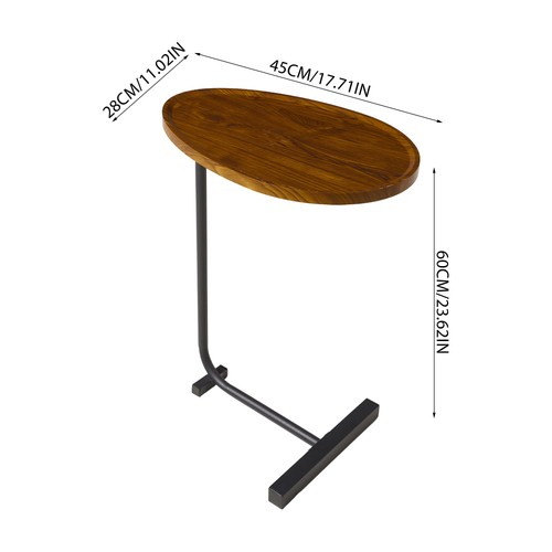Shaped side table oval - table, end