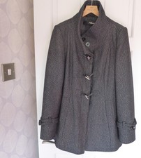 LADIES: JANE NORMAN: COAT: SIZE 14: GREY MIX: USED