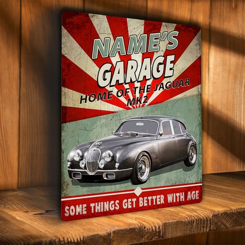 Personalised jaguar mk2 garage - jaguar,