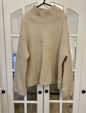 H&M Cream Beige Knit Flared