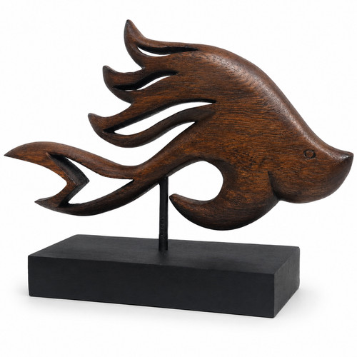 Large hand carved solid wood - hand,
