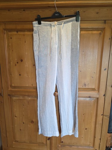 Linen mix trousers - mix,