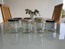 Assorted Glass Jars With Lids x 7 Approx 160ml Capacity