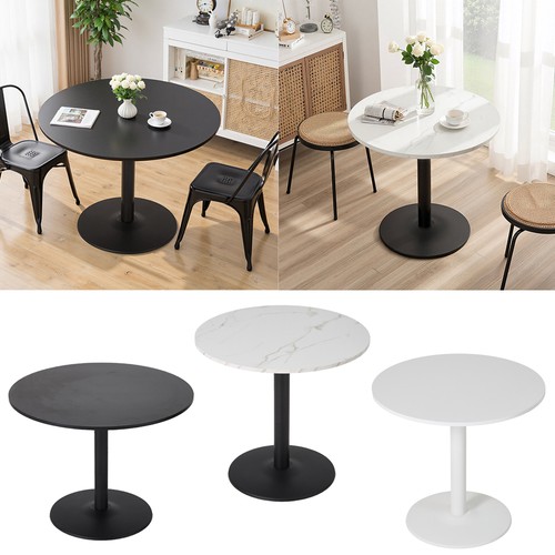 Black white round dining - black/white,