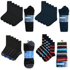 New Mens Socks 5-Pack - Casual Office Activewear Sports Cotton Rich Ankle Calf
