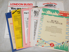 19 x LONDON TRANSPORT BUS STOP PANEL TIMETABLES & POSTERS ALL DIFFERENT