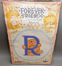 Anchor FRC26R Forever Friends Alphabet "R" Counted Cross Stitch Kit - Started
