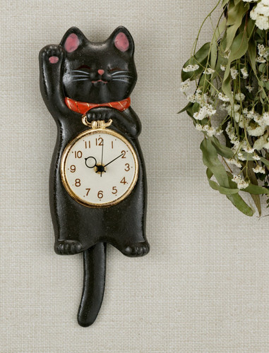 Japanese black lucky cat - japanese,