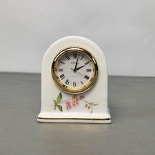 Miniature Clock Aynsley Fine Bone China Desk Clock Floral Detail Howard  Sprays