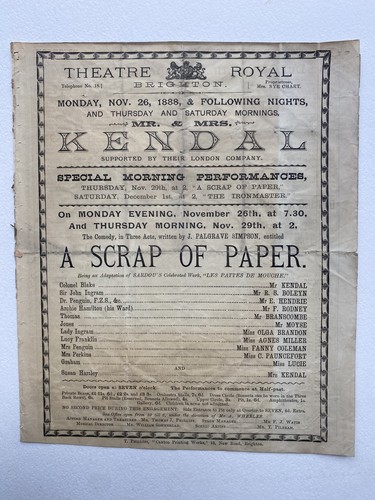 Victorian programme theatre - victorian,