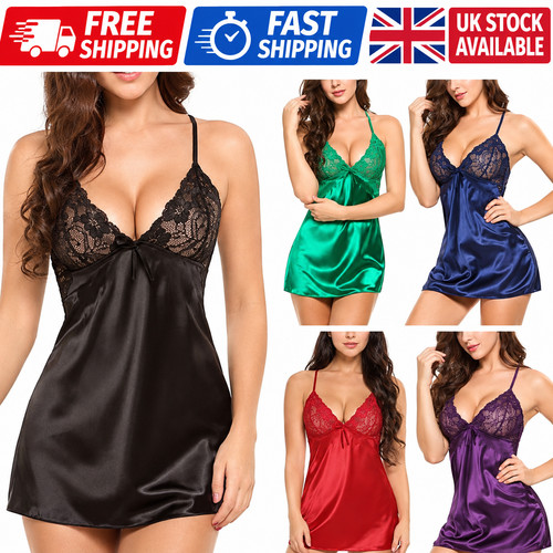 Womens lace sexy satin silk - sexy,