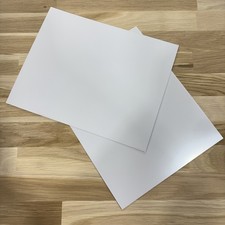 White ABS Plastic Sheet 250x200x1mm, Pack of 2