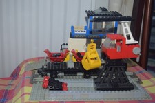 Lego 7838 city 12v Train Vintage freight loading depot cargo dock tip wagon rare