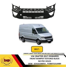 VW CRAFTER 2017 ONWARDS FRONT BUMPER LOWER BLACK SECTION NO PARKING SENSOR HOLES
