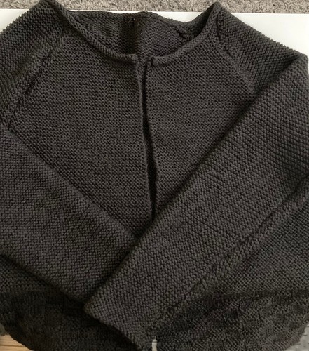 Ladies hand knit aran - hand-knit,
