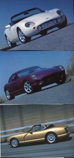 TVR Chimaera Cerbera Griffith 500 4 original official postcards / sales items