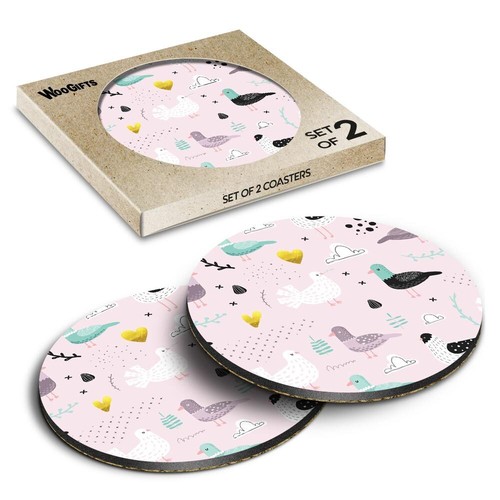 Round mdf coaster pigeon - mdf,