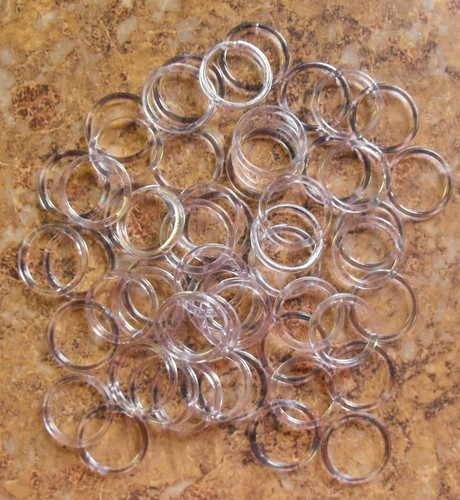 Clear plastic bra rings - clear,