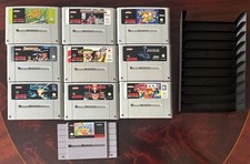 Job Lot Bundle 10 SNES Super Nintendo Games - PAL NTSC - Include rack to display