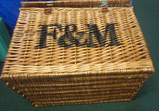 Fortnum & Mason Wicker hamper basket. Large. 59cm x 39cm x 39cm. VGC