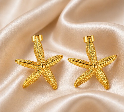 18k gold plated star - 18k, fish