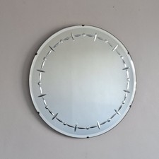 Art deco frameless mirror - art,