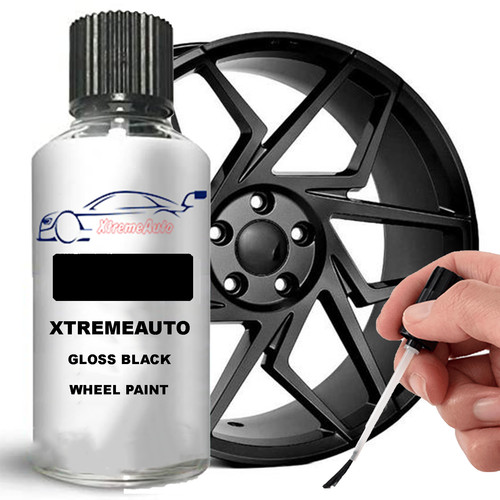 Gloss black alloy wheel touch - black,