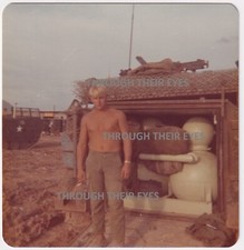 Original Vietnam War Photo M132 Zippo flame thrower from album