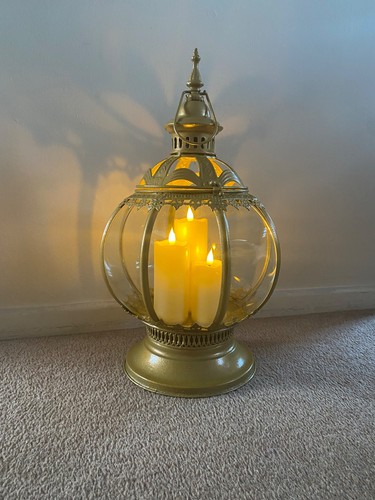 Rustic sheet metal lantern - metal,