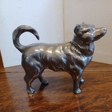  SILVER COLOURED,METAL, GERMAN SHEPHERD/ALSATION DOG ORNAMENT
