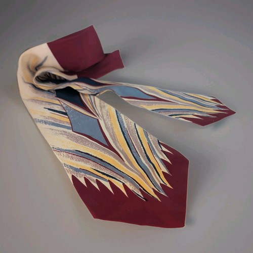 1940 1950 geometric silk - 1950's,
